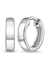 catchy simple sterling silver huggie baby earrings